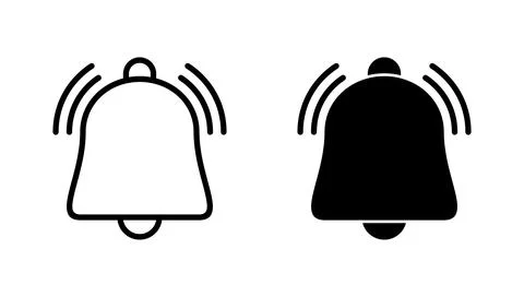 Bell icon vector. Notification sign and symbol for web site design Stock Illustration
