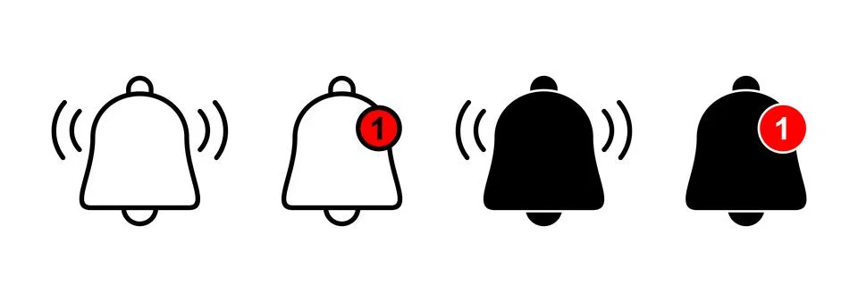 Bell icon vector. Notification sign and symbol for web site design Stock Illustration