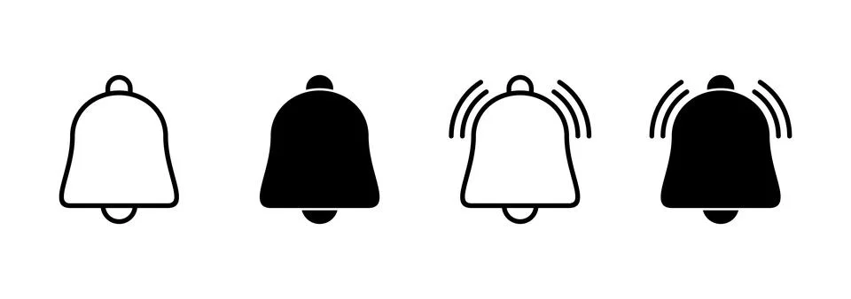 Bell icon vector. Notification sign and symbol for web site design Stock Illustration