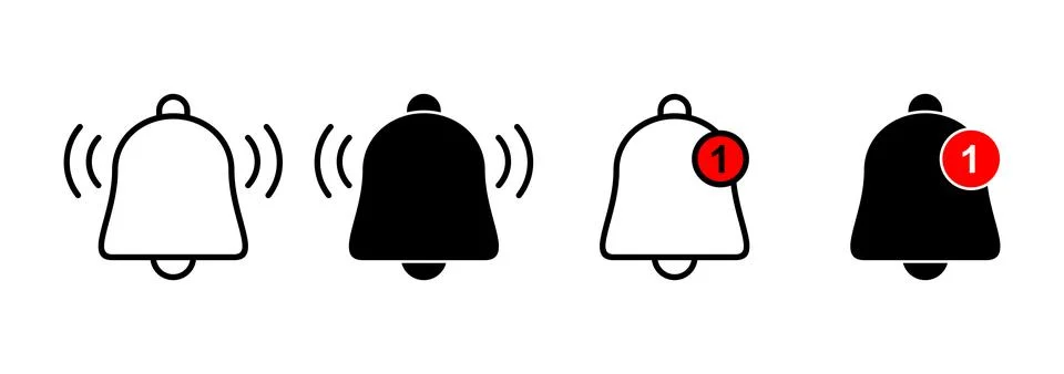 Bell icon vector. Notification sign and symbol for web site design Stock Illustration
