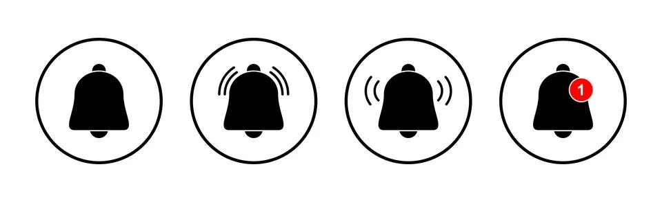 Bell icon vector. Notification sign and symbol for web site design Stock Illustration