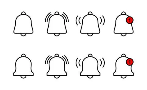 Bell icon vector. Notification sign and symbol for web site design Stock Illustration
