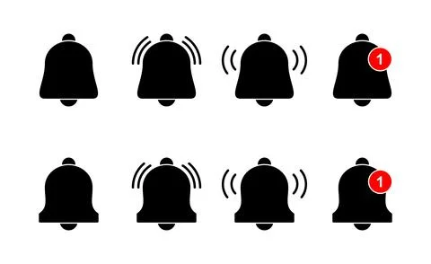 Bell icon vector. Notification sign and symbol for web site design Stock Illustration