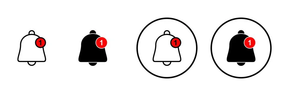 Bell icon vector. Notification sign and symbol for web site design Stock Illustration