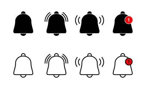 Bell icon vector. Notification sign and symbol for web site design Stock Illustration