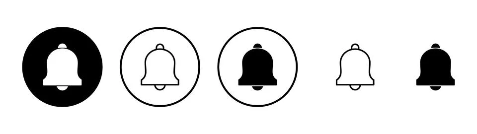 Bell icon vector. Notification sign and symbol for web site design Stock Illustration