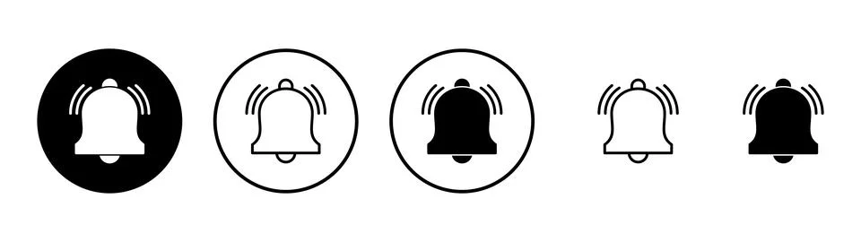 Bell icon vector. Notification sign and symbol for web site design Stock Illustration