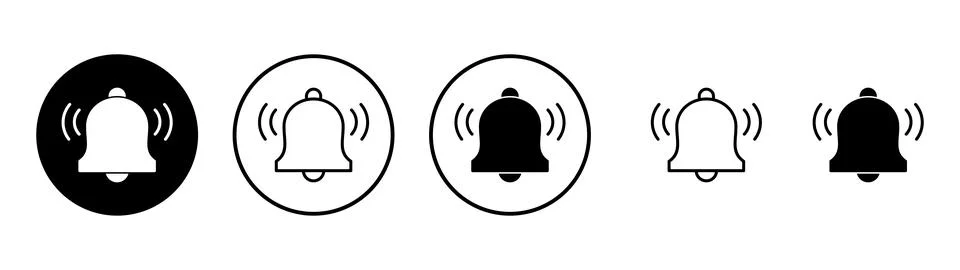 Bell icon vector. Notification sign and symbol for web site design Stock Illustration