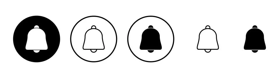 Bell icon vector. Notification sign and symbol for web site design Stock Illustration