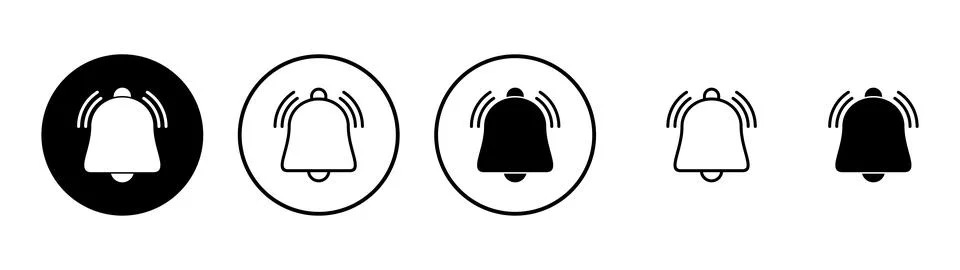 Bell icon vector. Notification sign and symbol for web site design Stock Illustration