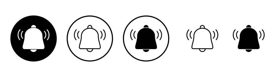 Bell icon vector. Notification sign and symbol for web site design Stock Illustration