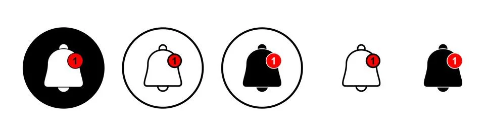 Bell icon vector. Notification sign and symbol for web site design Stock Illustration