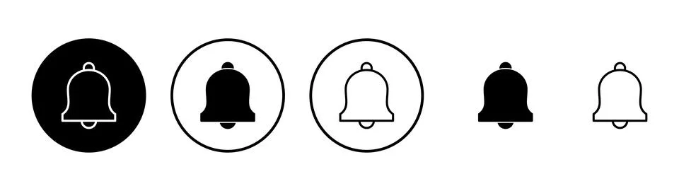 Bell icon vector. Notification sign and symbol for web site design Illustrazione stock