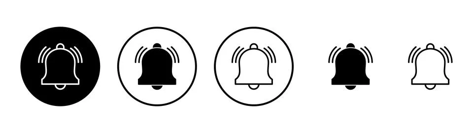 Bell icon vector. Notification sign and symbol for web site design Stock Illustration
