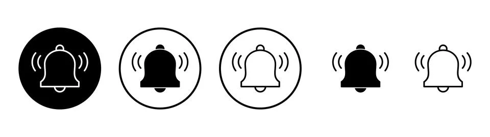 Bell icon vector. Notification sign and symbol for web site design Stock Illustration