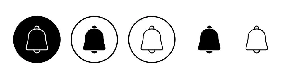 Bell icon vector. Notification sign and symbol for web site design Stock Illustration