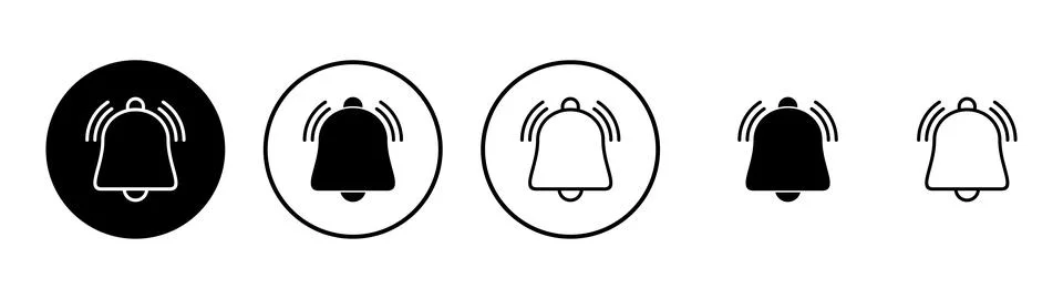 Bell icon vector. Notification sign and symbol for web site design Illustrazione stock