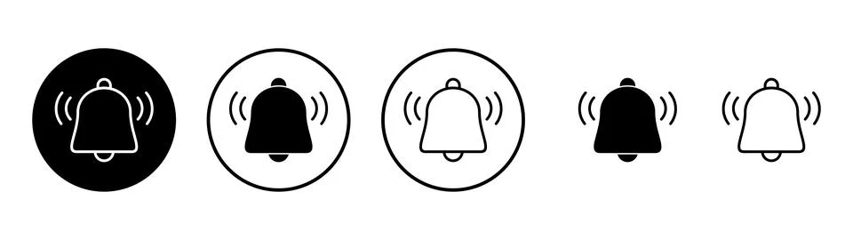 Bell icon vector. Notification sign and symbol for web site design Stock Illustration