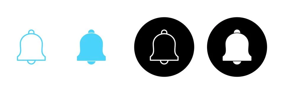 Bell icon vector. Notification sign and symbol for web site design Stock Illustration