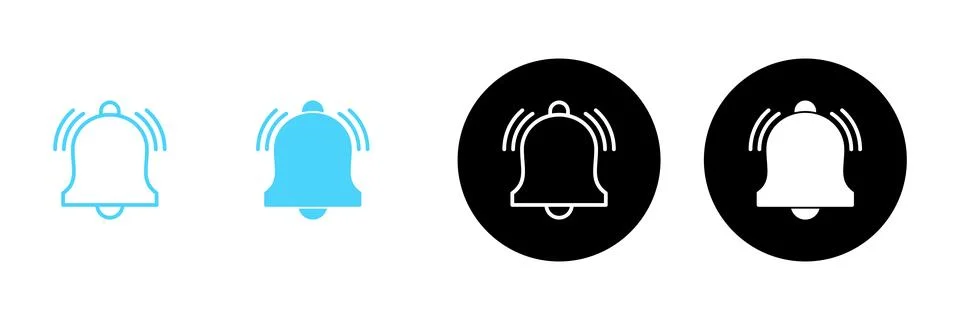 Bell icon vector. Notification sign and symbol for web site design Stock Illustration