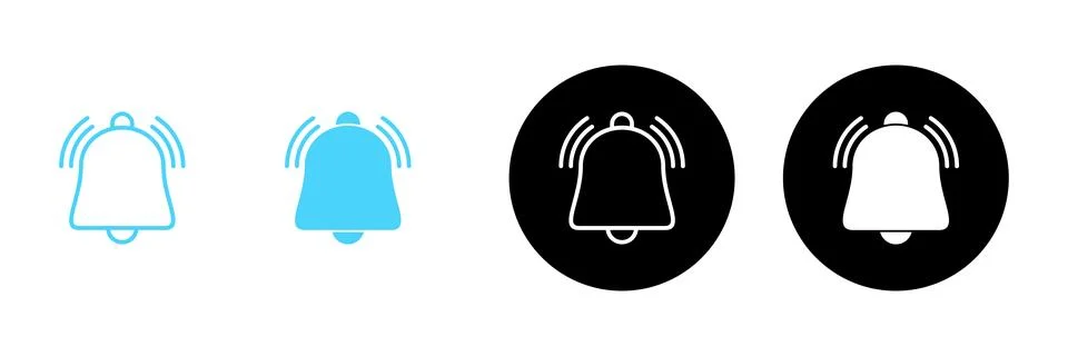 Bell icon vector. Notification sign and symbol for web site design Stock Illustration