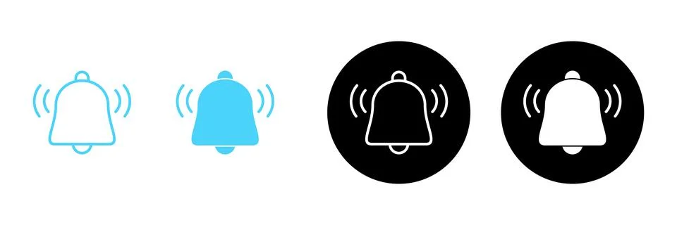Bell icon vector. Notification sign and symbol for web site design Stock Illustration