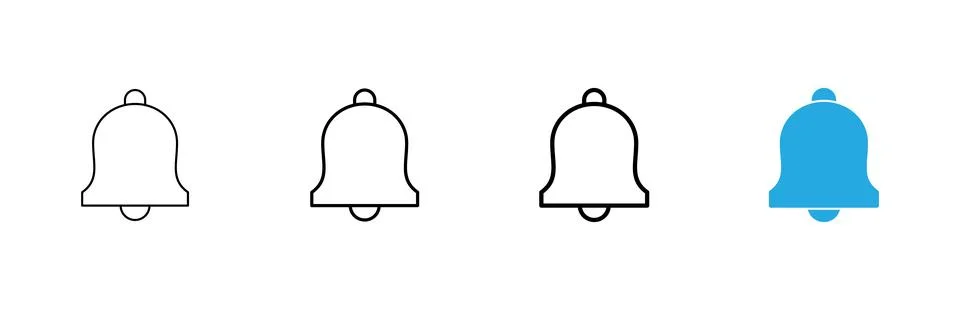 Bell icon vector. Notification sign and symbol for web site design Stock Illustration
