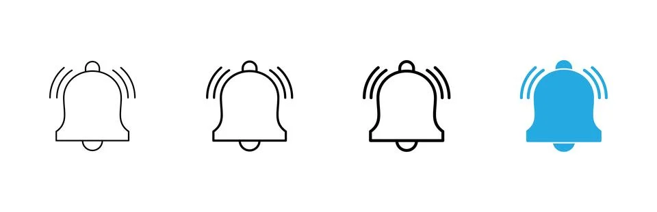 Bell icon vector. Notification sign and symbol for web site design Stock Illustration