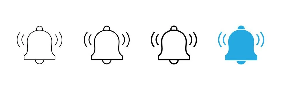 Bell icon vector. Notification sign and symbol for web site design 스톡 일러스트