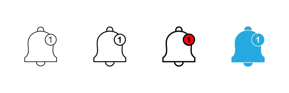 Bell icon vector. Notification sign and symbol for web site design Stock Illustration