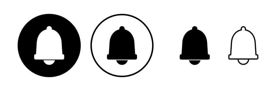 Bell Icon vector in trendy flat style isolated. Notification symbol web sit.. Stock Illustration