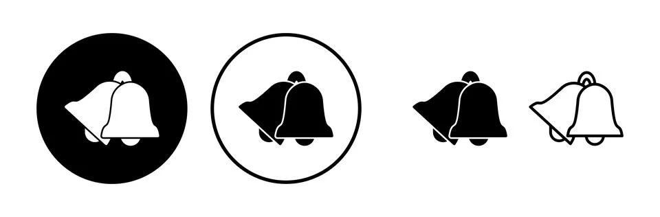 Bell Icon vector in trendy flat style isolated. Notification symbol web sit.. Stock Illustration