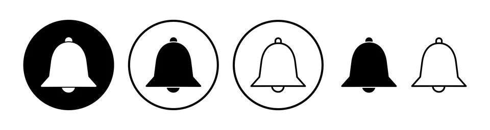 Bell Icon vector in trendy flat style isolated. Notification symbol web sit.. Stock Illustration