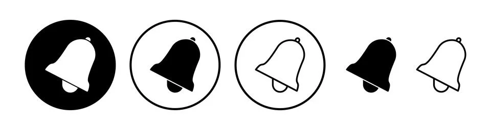 Bell Icon vector in trendy flat style isolated. Notification symbol web sit.. Stock Illustration