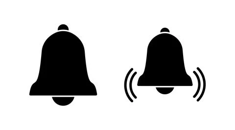 Bell Icon vector in trendy flat style isolated. Notification symbol web sit.. Stock Illustration