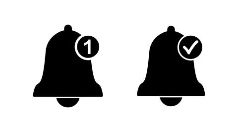 Bell Icon vector in trendy flat style isolated. Notification symbol web sit.. Stock Illustration