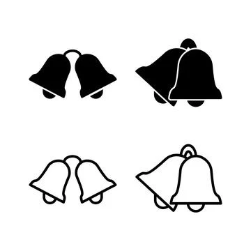 Bell Icon vector in trendy flat style isolated. Notification symbol web sit.. Stock Illustration