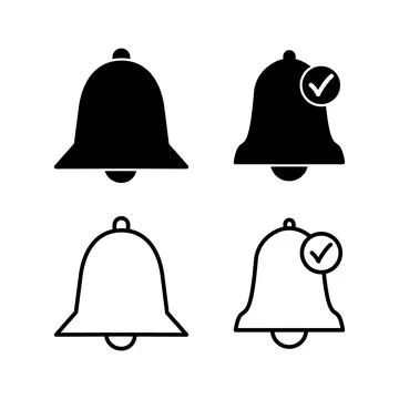 Bell Icon vector in trendy flat style isolated. Notification symbol web sit.. Stock Illustration