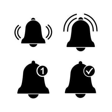 Bell Icon vector in trendy flat style isolated. Notification symbol web sit.. Stock Illustration