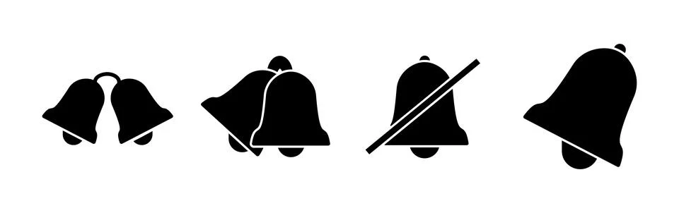 Bell Icon vector in trendy flat style isolated. Notification symbol web sit.. Stock Illustration