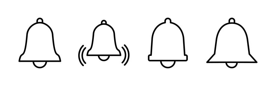 Bell Icon vector in trendy flat style isolated. Notification symbol web sit.. Stock Illustration