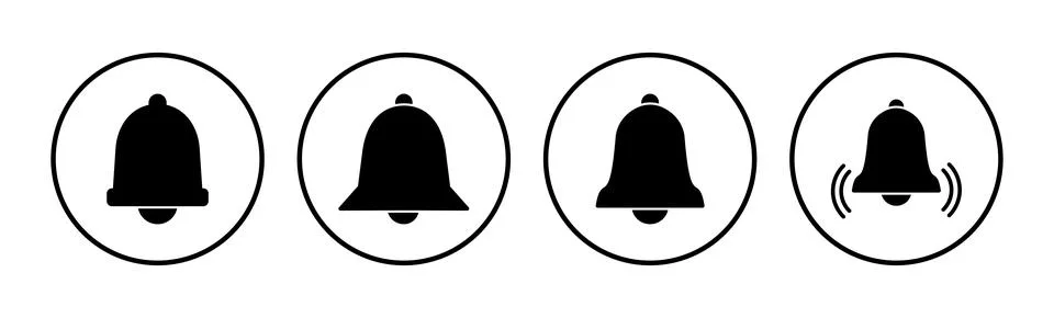 Bell Icon vector in trendy flat style isolated. Notification symbol web sit.. Stock Illustration