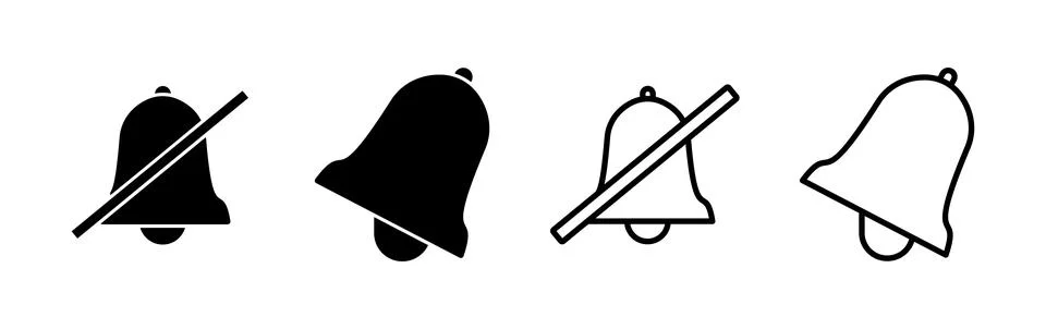 Bell Icon vector in trendy flat style isolated. Notification symbol web sit.. Stock Illustration