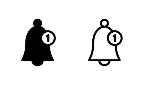 Bell Icon vector in trendy flat style isolated. Notification symbol web sit.. Stock Illustration
