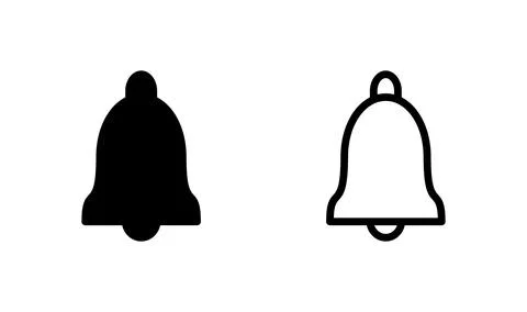 Bell Icon vector in trendy flat style isolated. Notification symbol web sit.. Ilustração Stock