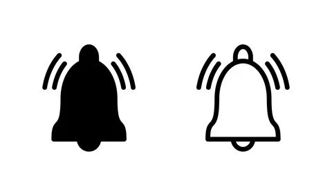 Bell Icon vector in trendy flat style isolated. Notification symbol web sit.. Stock Illustration