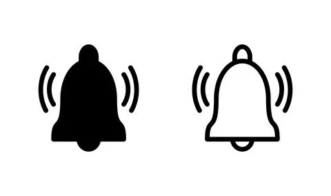 Bell Icon vector in trendy flat style isolated. Notification symbol web sit.. Stock Illustration