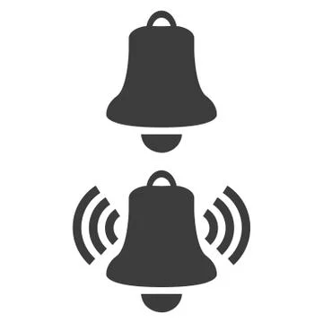 Bell icon on white background. Stock Illustration