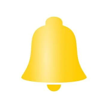 Bell icon with white background. Stock Illustration