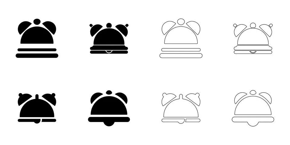 Bell icons set Stock-Illustration
